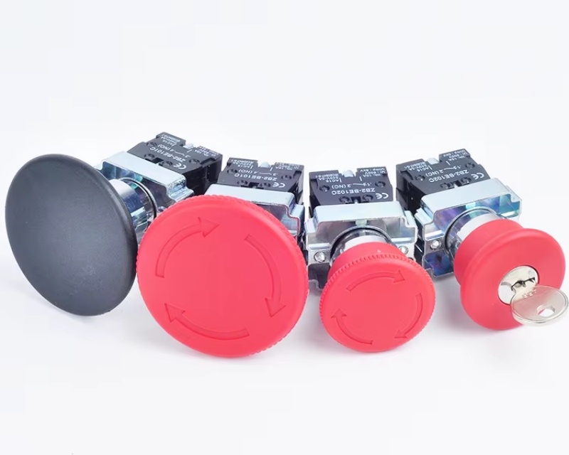 (XB2 series XB2-BS542) 22mm Mushroom Head Emergency Stop Switches Assembly Turn to Release XB2-BS542 for Industrial Machine