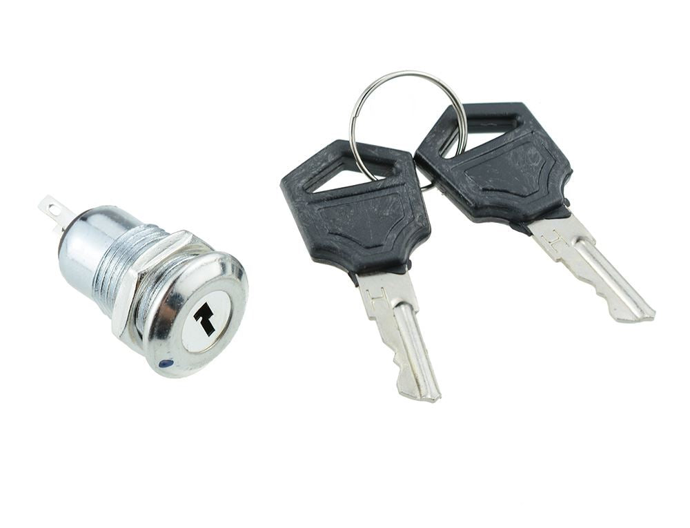 On-Off Metal Key Switch 12mm SPST
