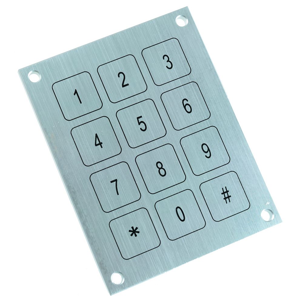 3x4 Aluminium Piezo Keypad IP68 KPF34