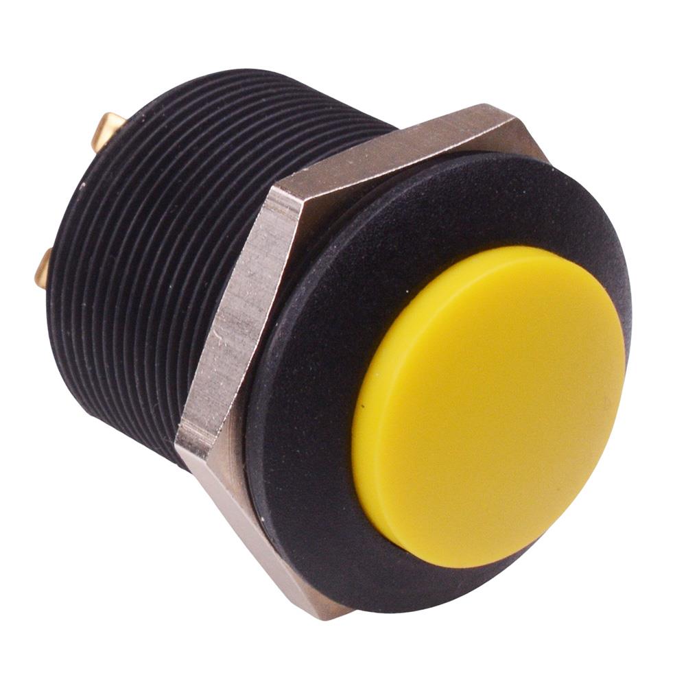 FPAR3B1452X0X Yellow Off-(On) Momentary 24mm Push Button Switch DPST