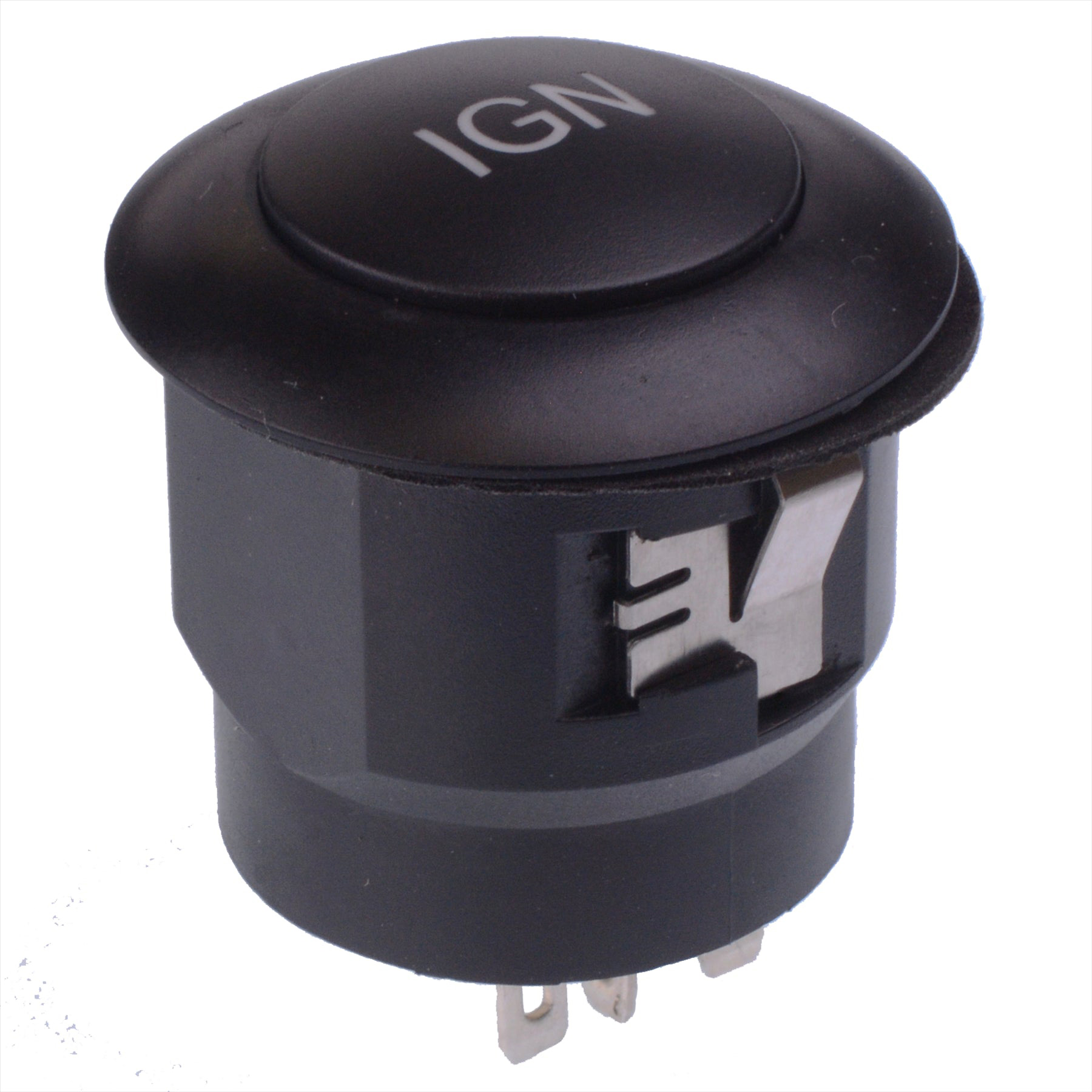 FPBR1D1222A12D5 Blue illuminated On-Off Latching 26mm Push Button Switch DPST