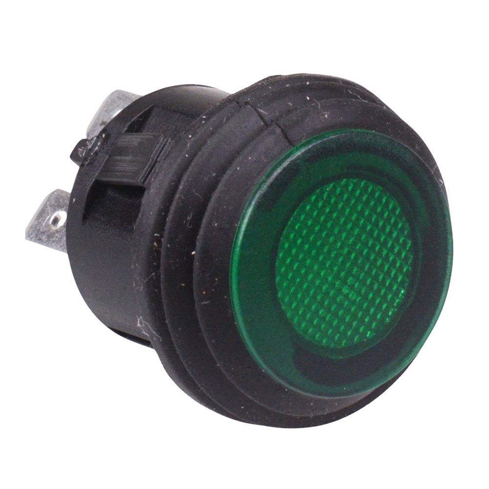 Green On-Off 12V illuminated Push Button Switch 20A