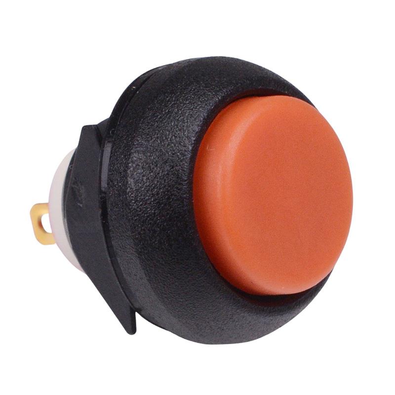IBP3SAD900 Orange Momentary Snap-In 12mm Push Button Switch SPST IP67