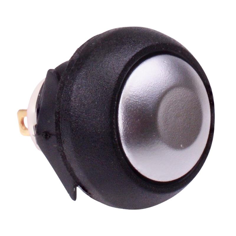 IBR3SADA00 Chrome Momentary Snap-In 12mm Push Button Switch SPST IP67