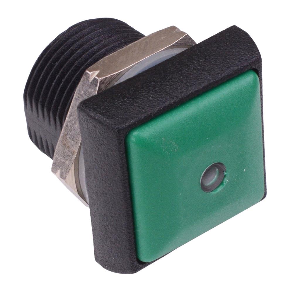 IRC3S432L0G Green LED Green Button Square 16mm Momentary NO Push Button Switch IP67