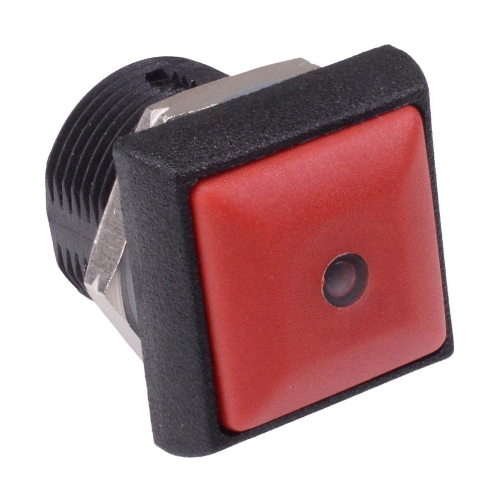 IRC3S462L0S Red LED Red Button Square 16mm Momentary NO Push Button Switch IP67