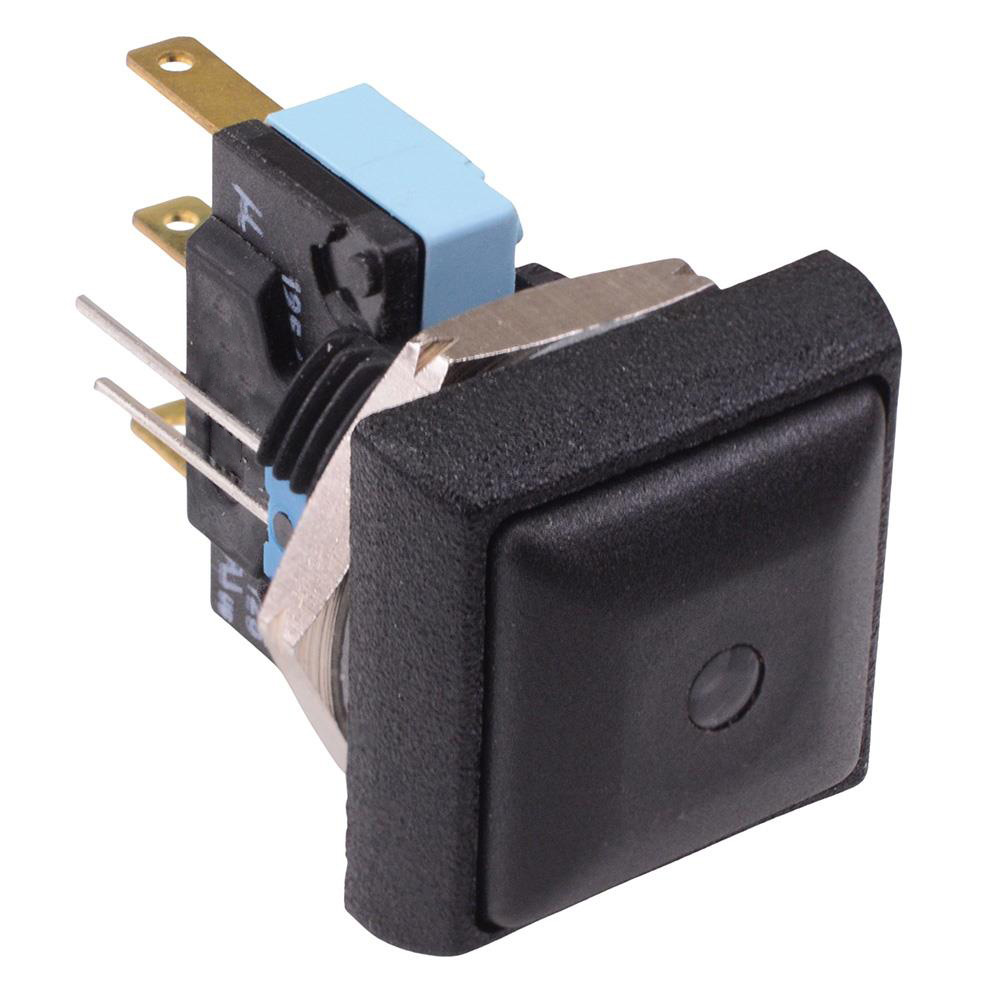 IRC7Z222L0B Blue LED Black Button Square 16mm Momentary Push Button Switch SPDT 5A IP67