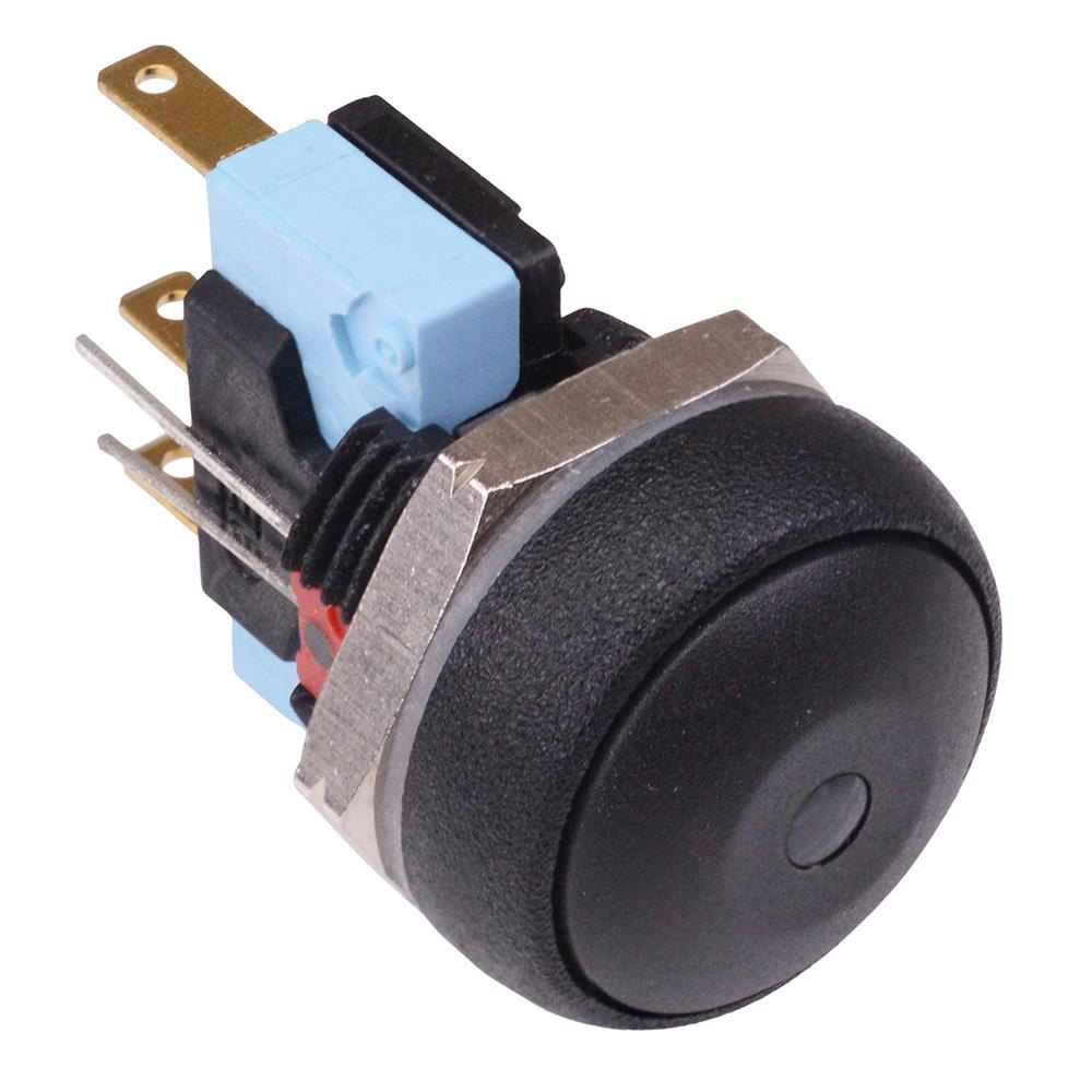 IRR7Z222L0S Red LED Black Button Round 16mm Momentary Push Button Switch SPDT 5A IP67