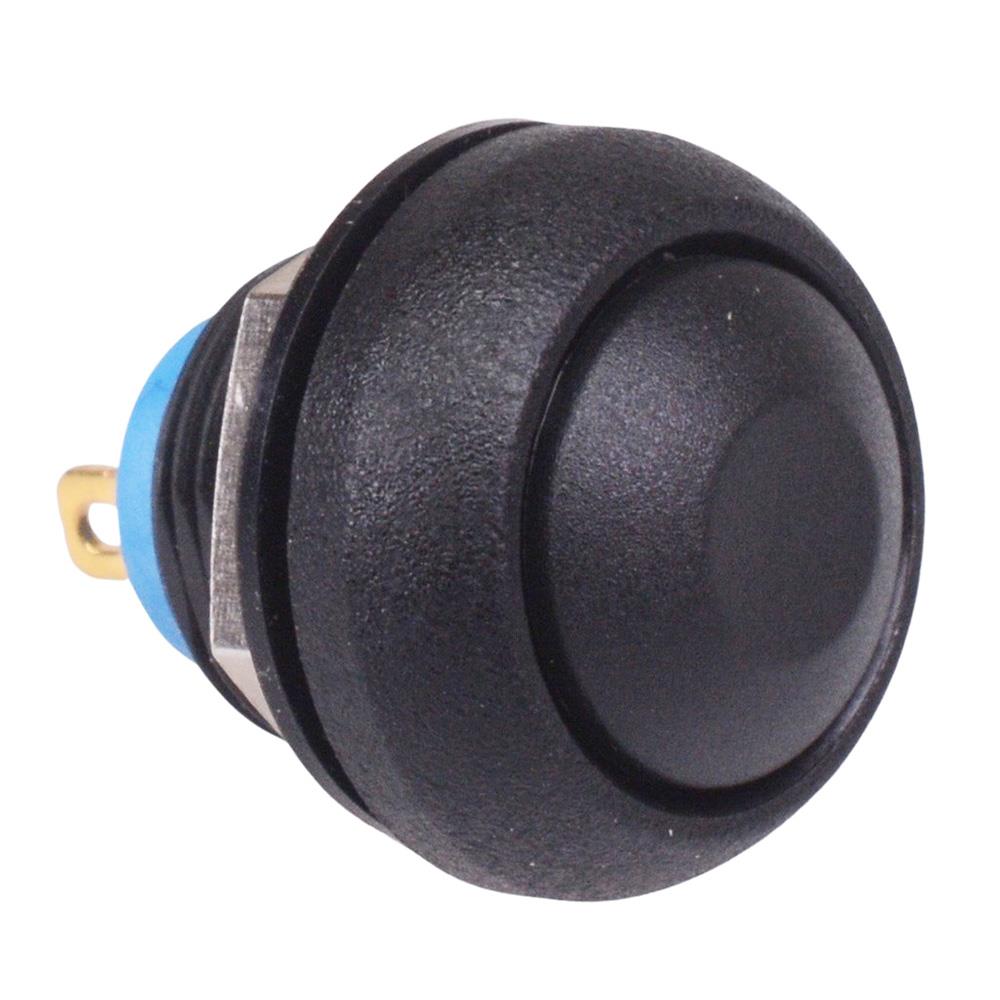 ISR3SAD200 Black Momentary 12mm Push Button SPST IP67