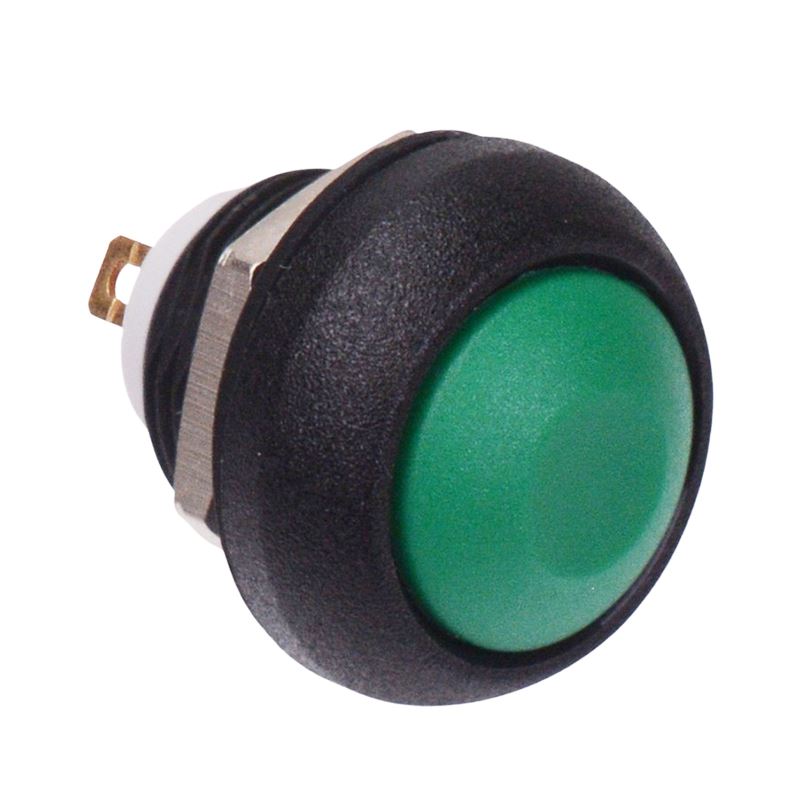 ISR3SAD300160 Green Momentary 12mm Push Button SPST IP67