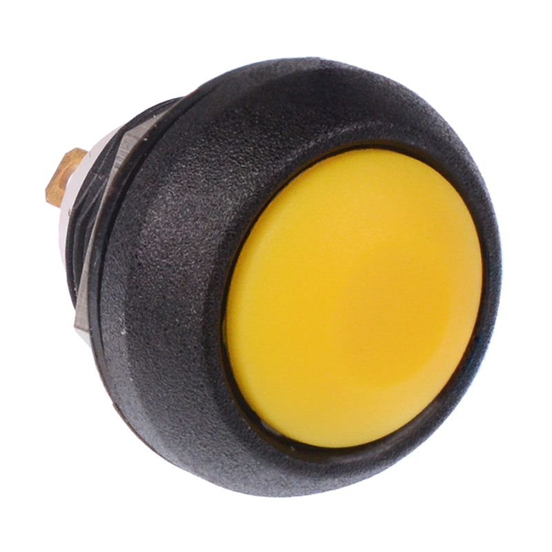 ISR3SAD500160 Yellow Momentary 12mm Push Button SPST IP67