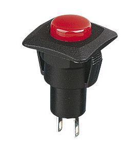 Red Off(On) Momentary Square Base Low Profile Switch SPST R13-510A