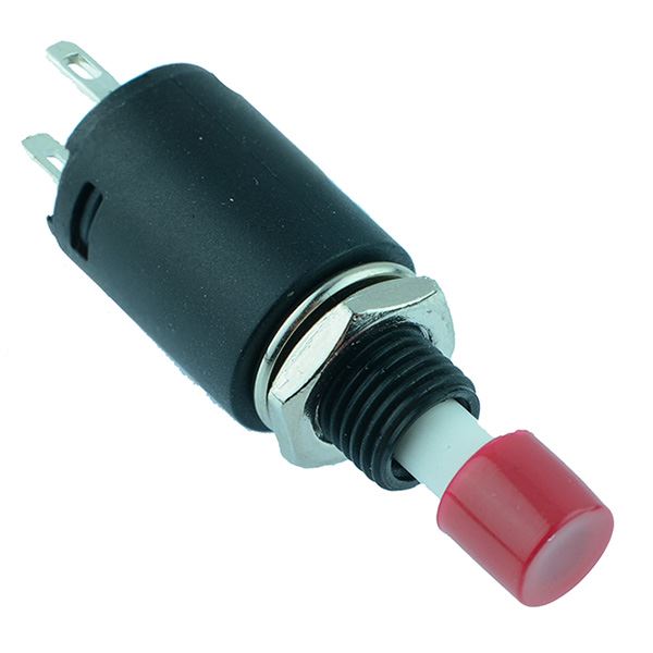 Red On-Off Latching Small Button Push Switch SPST R13-512B1