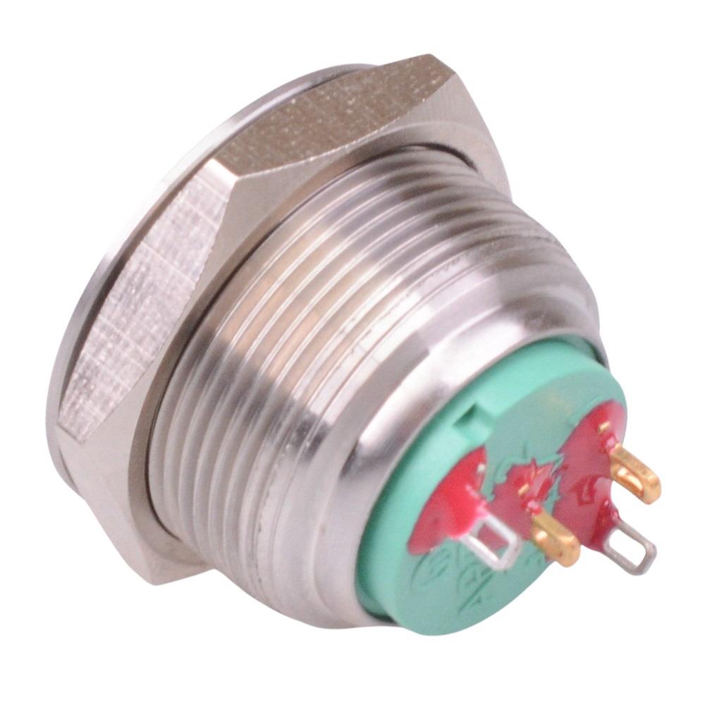 AV03C7L3D2403E Green LED Momentary 22mm Tactile Vandal Push Button Switch NO