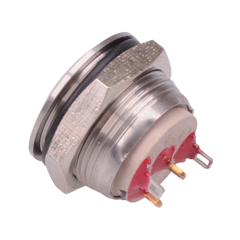AV9SLD2482010K Momentary 19mm Red/Green LED illuminated Vandal Push Button Switch IP67