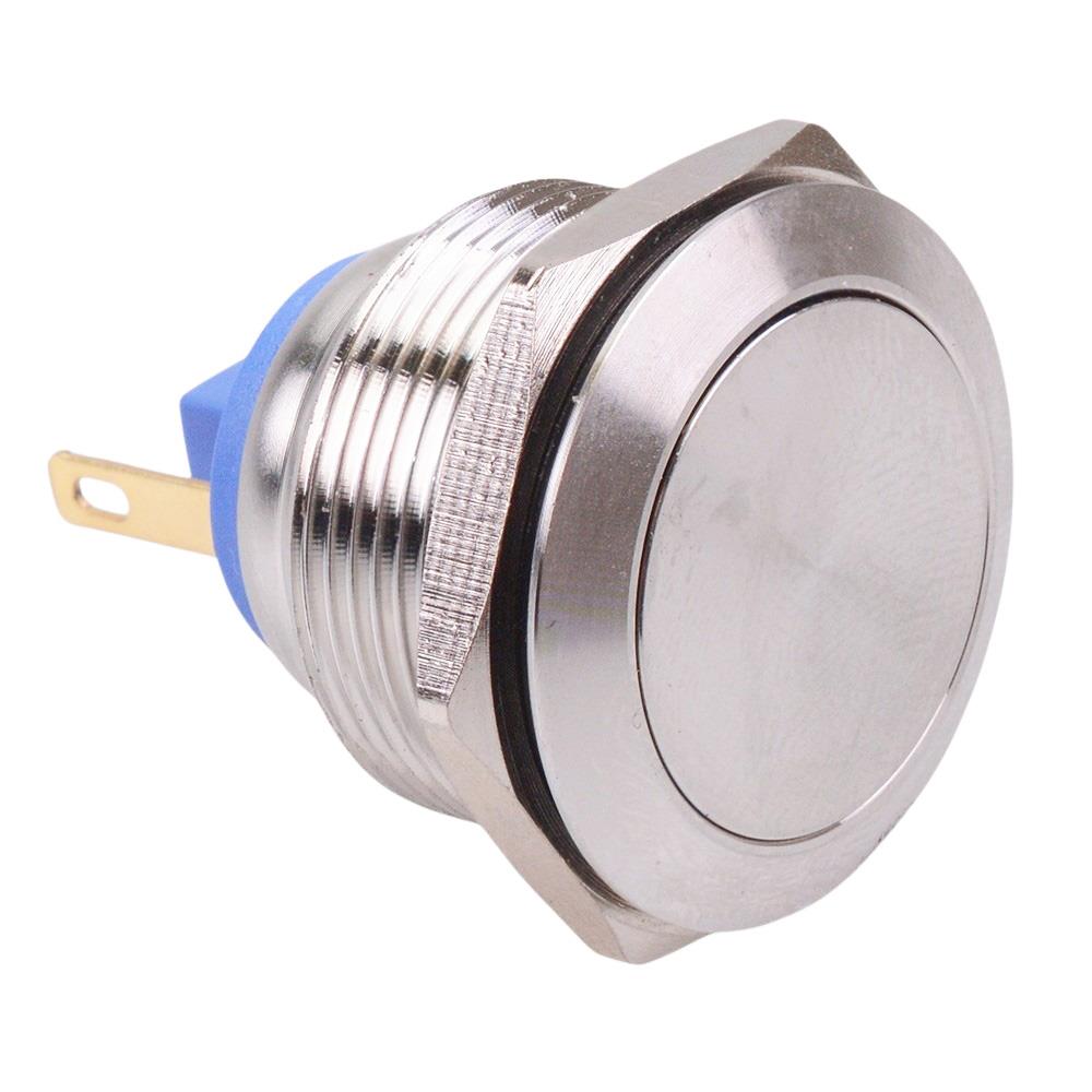 Off-(On) Momentary 22mm Stainless Steel Vandal Push Button Switch 2A SPST