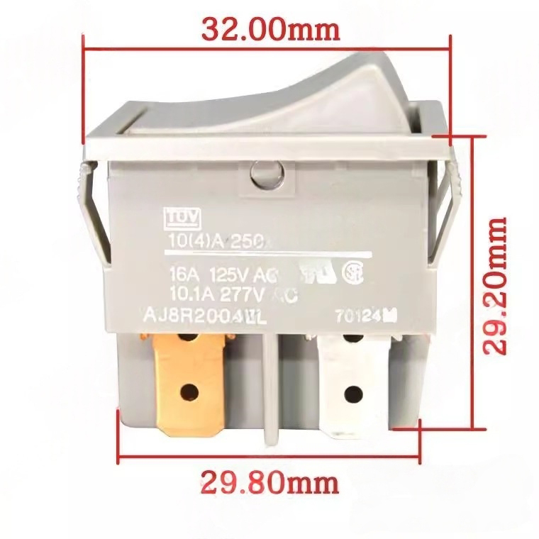 Panasonic AJ8R2004ZCF boar-shaped ROCKER SWITCH from Japan, with two Settings