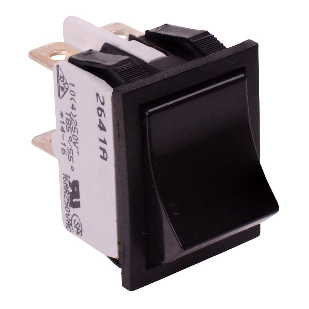 2641LH/2A232000L0 Black On-Off Industrial Rocker Switch DPST 16A