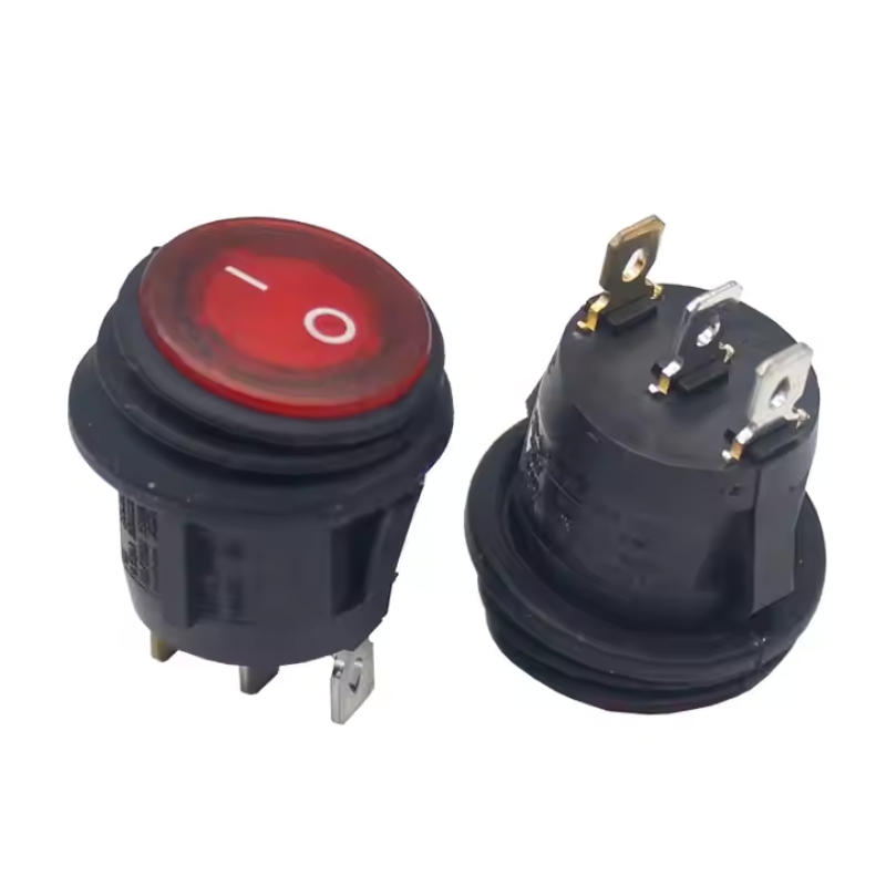 IP65 6A Waterproof on off Switch Mini Rocker Switch 3 PIN KCD2 RED Illuminated Rocker Switches