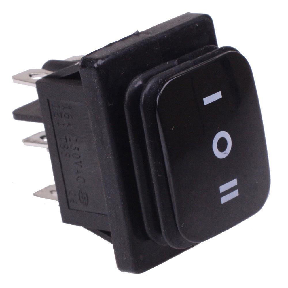 (On)-Off-(On) Momentary Waterproof Rocker Switch DPDT 15A 250VAC