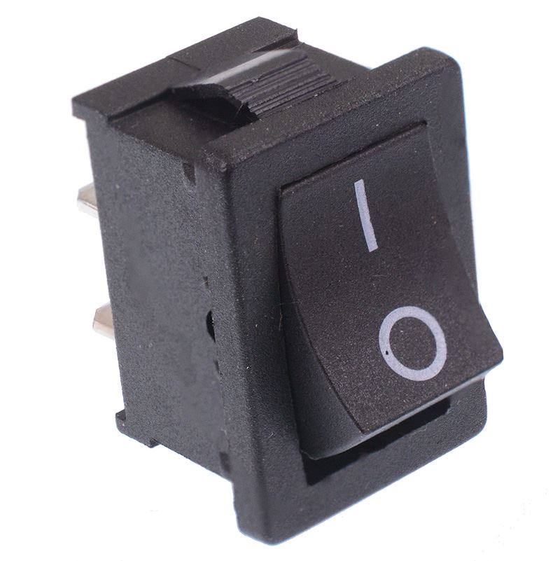 Rectangle On-Off Black Rocker Switch SPST