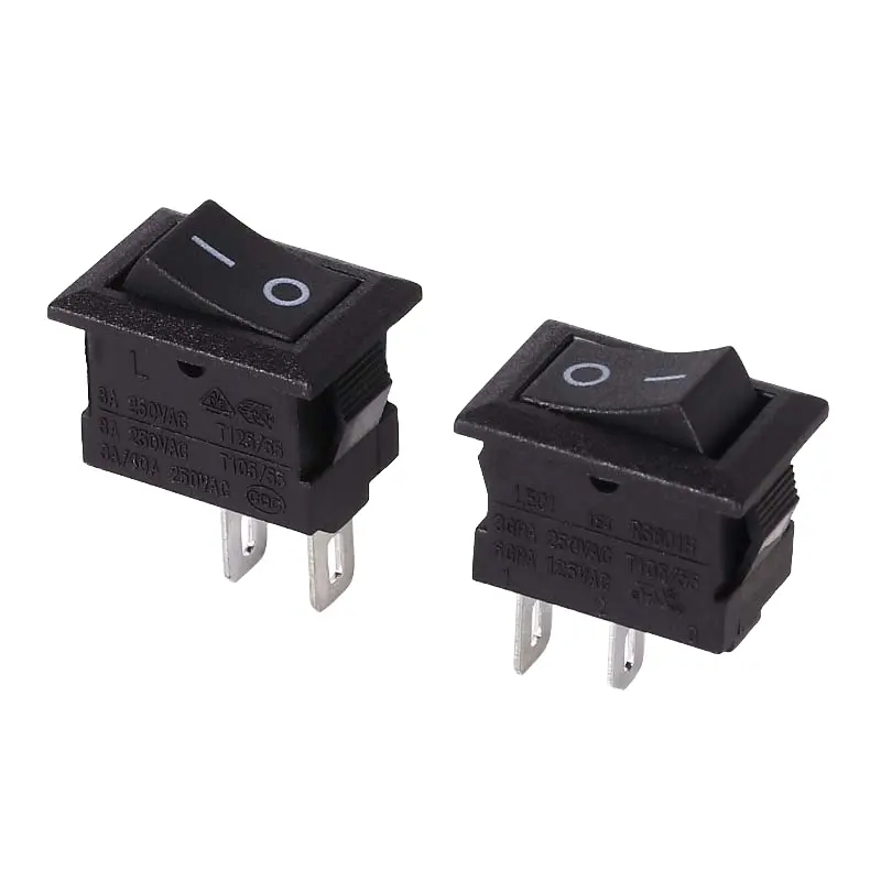 Rectangle Rocker Switches 2-Pin UL Certified Momentary On-Off-On Rocker Switch 250VAC110V Double Pole Rocker Switch