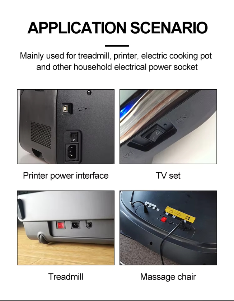 Rectangle Rocker Switches 2-Pin UL Certified Momentary On-Off-On Rocker Switch 250VAC110V Double Pole Rocker Switch