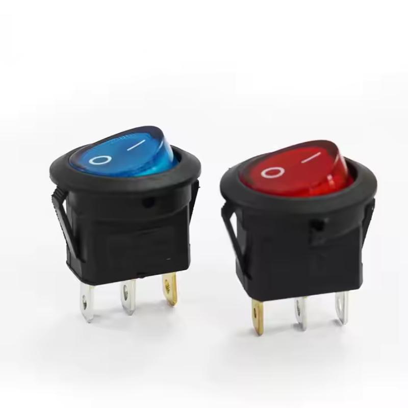 12V 5A Red Blue Yellow Green Mini Round Switch On-off Waterproof Power Rocker Switches
