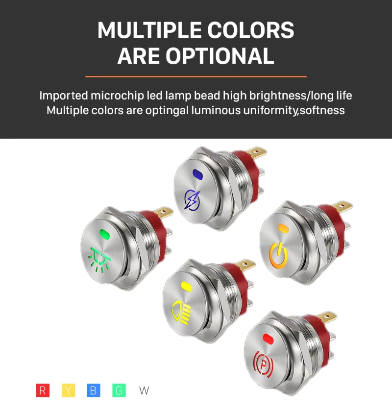 20A Illuminated Electric Rocker Switches on off Metal Switch for Boats