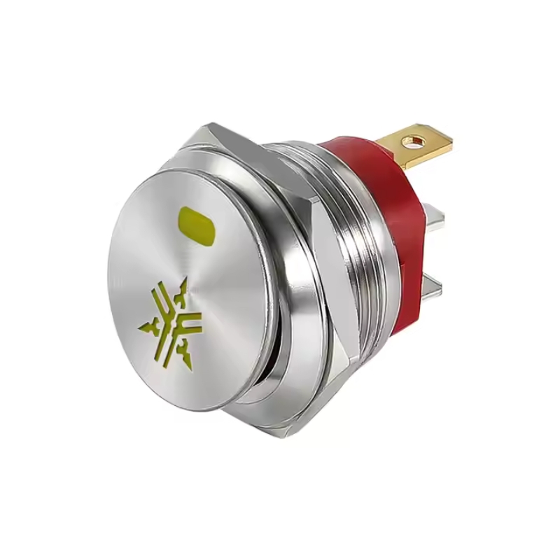 22mm High Current 20A  Metal Round Rocker Switches 12-24V LED Metal Push Button for Car or Boat