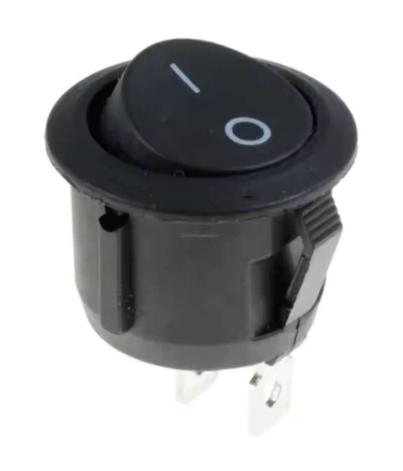 Mini  Switch Mounting Hole Diameter 15 mm on OFF 2 Pin KCD1-204 Round Rocker Switches