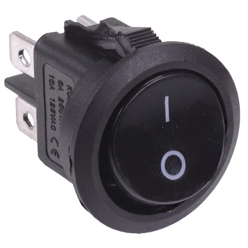 On-Off Round Rocker Switch DPST 230V