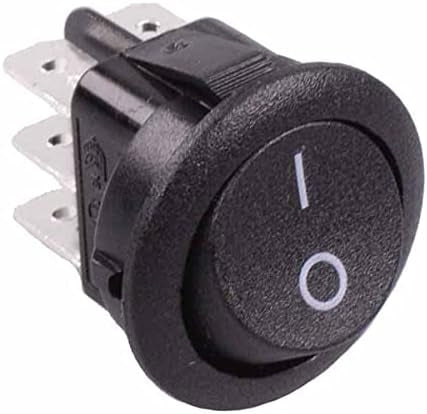 On-On Round Rocker Switch DPDT 10A