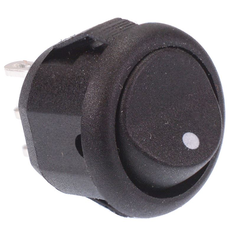 On-On Ultra Miniature 13mm Round Rocker Switch SPDT