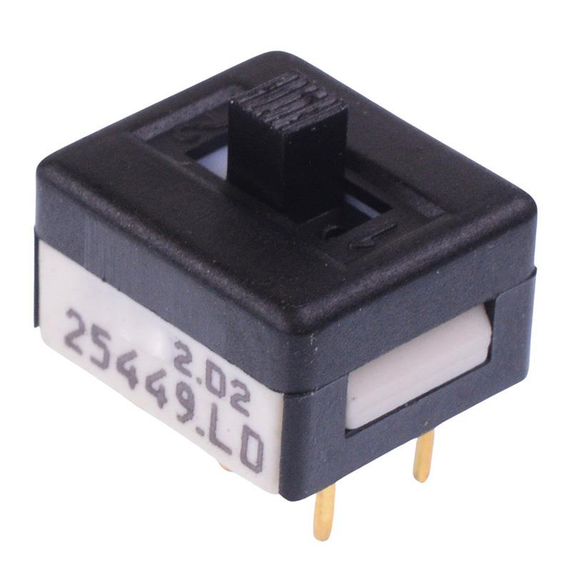 25449NLDH On-Off-On Professional PCB Slide Switch High Actuator DPDT