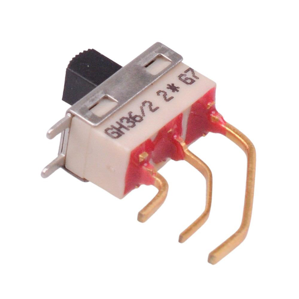 GH36WW20001 Right Angle Vertical On-On Slide Switch SPDT 3A 30VDC