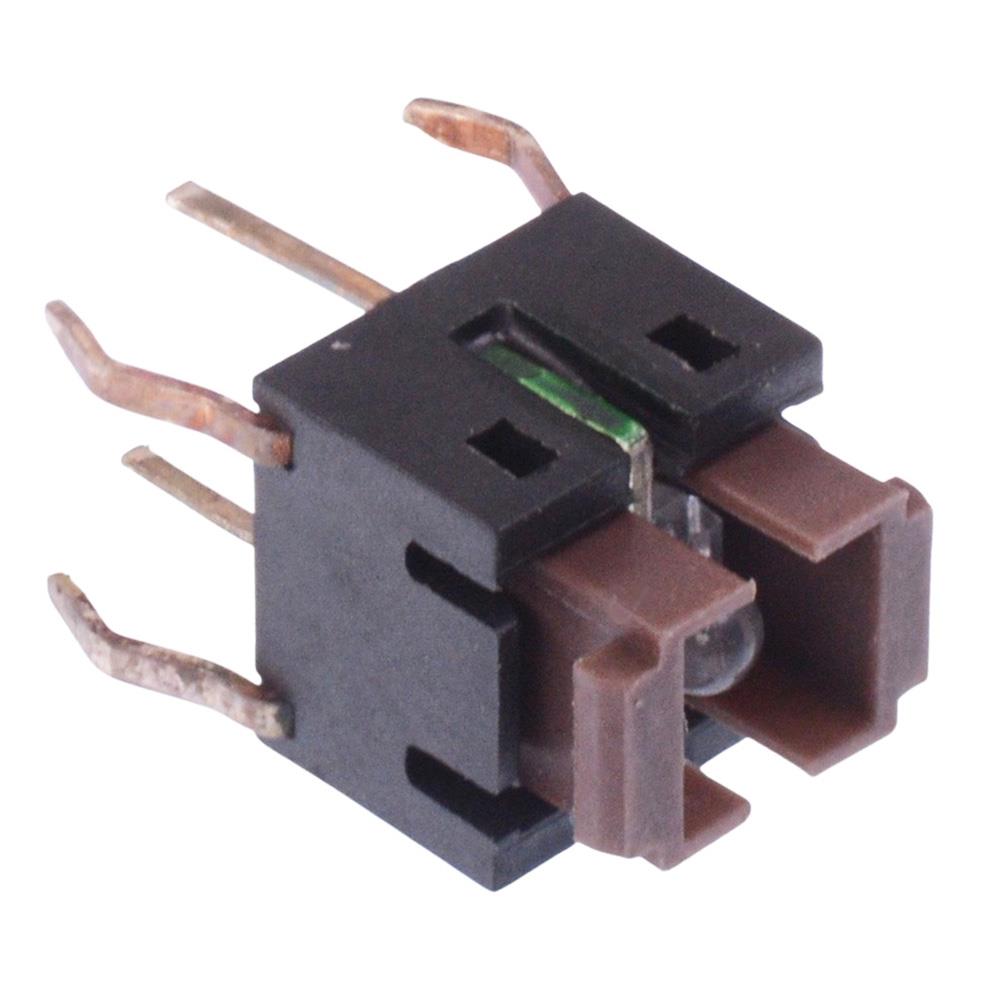 TLL62BGV Green LED 6x6mm Through Hole PCB Tactile Switch 160gf SPST