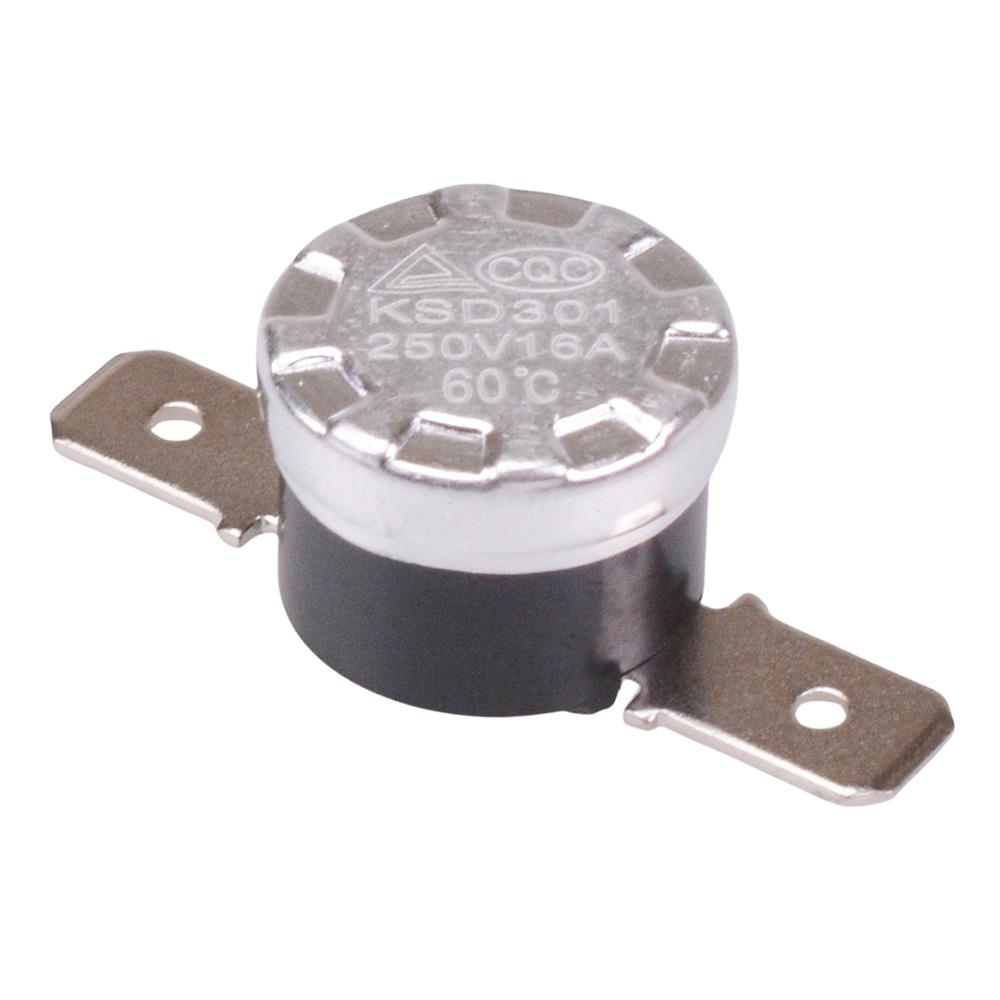 60°C Normally Closed Thermostat Thermal Temperature Switch Flat Terminals NC