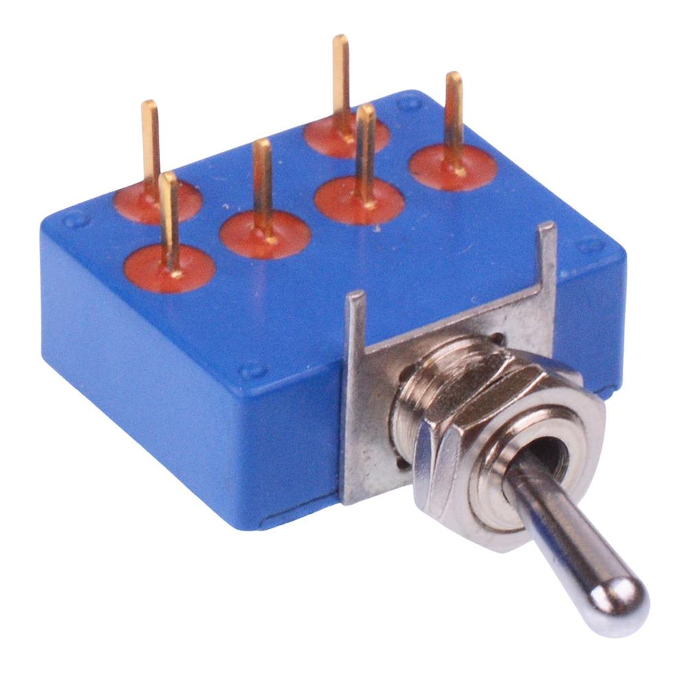 21146NLD On-On Low Profile PCB Toggle Switch DPDT 100mA 30VDC