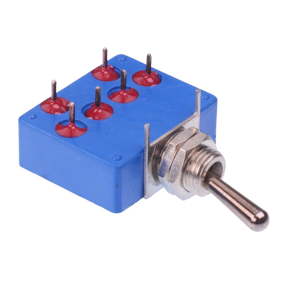 21149NA On-Off-On Low Profile PCB Toggle Switch DPDT 4A 30VDC