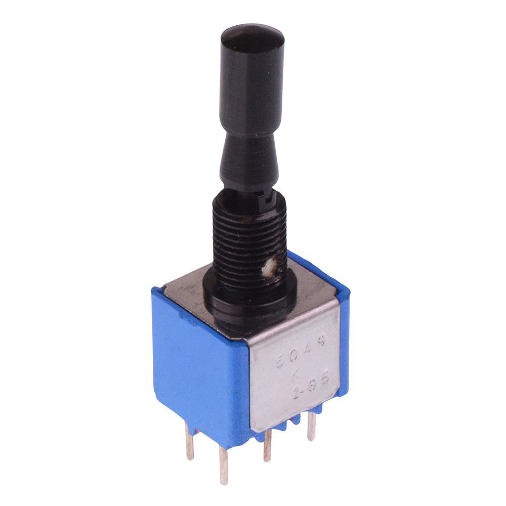 5049AGKB-3V Black On-Off-On Miniature Locking Toggle Switch DPDT 4A 30VDC