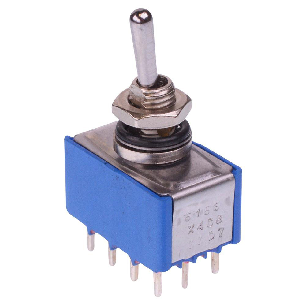5166AX408 On-On 6.35mm Miniature Toggle Switch 4PDT 4A 30VDC