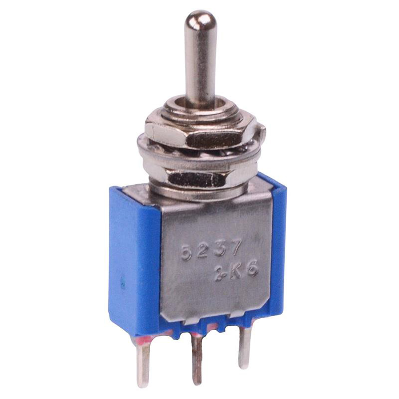 5237A16X372 (On)-Off-(On) Momentary 6.35mm Miniature Toggle Switch SPDT 4A 30VDC