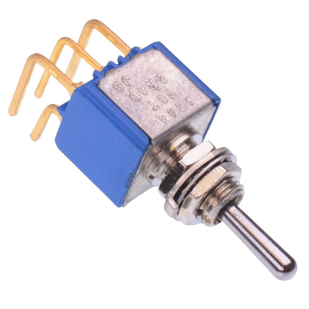 5244CT2RWAD1.25X (On)-On-(On) Momentary 6.35mm Miniature Toggle Switch DPDT 4A 30VDC