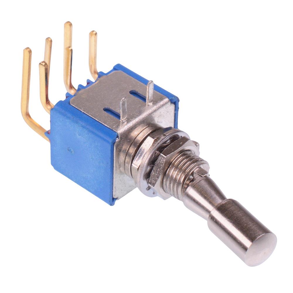 5246WADB-2VX386 On-On Locking 6.35mm Miniature Toggle Switch DPDT 4A 30VDC