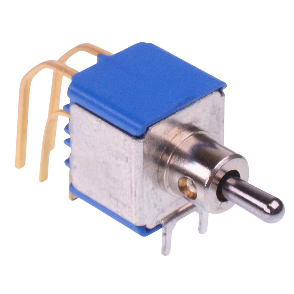 5247WWCDB7 (On)-Off-(On) Momentary Miniature PCB Toggle Switch DPDT