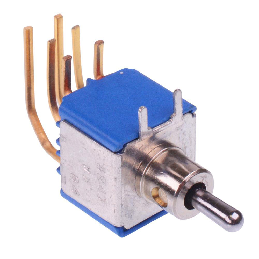 5247WWCDB7 (On)-Off-(On) Momentary Miniature PCB Toggle Switch DPDT