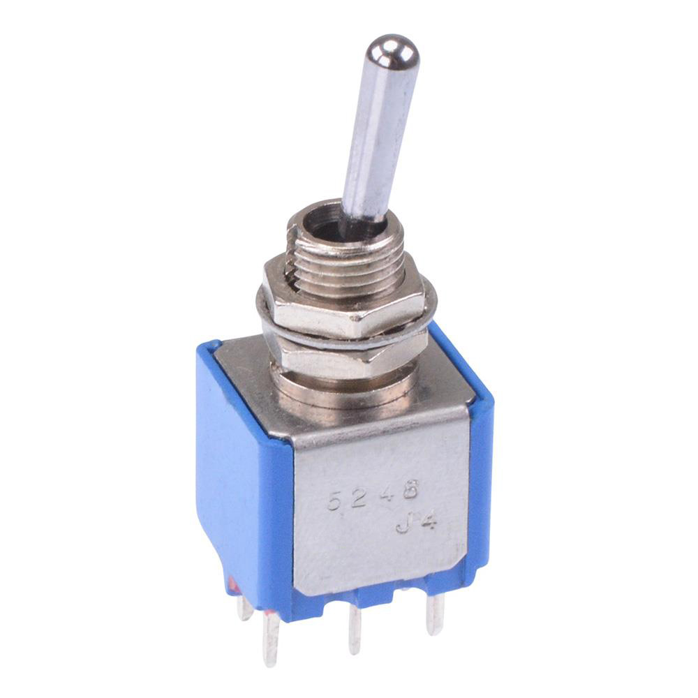 5248ABX606 On-Off-(On) Momentary 6.35mm Miniature Toggle Switch DPDT 4A 30VDC
