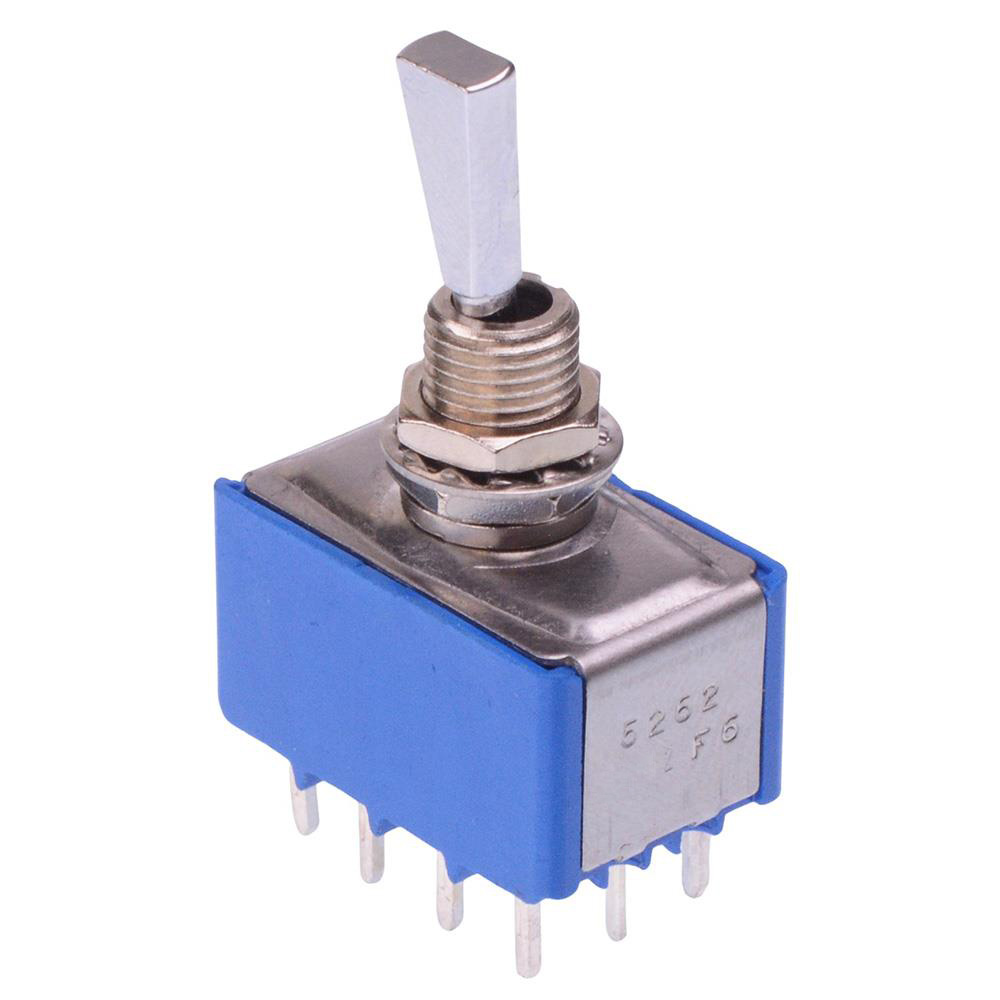 5262A9 On-(On) Momentary 6.35mm Miniature Toggle Switch 4PDT 4A 30VDC