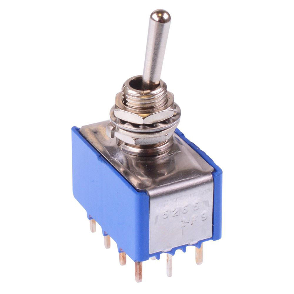 5266AB On-On 6.35mm Miniature Toggle Switch 4PDT 4A 30VDC